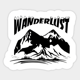 Wanderlust Mountains Sticker